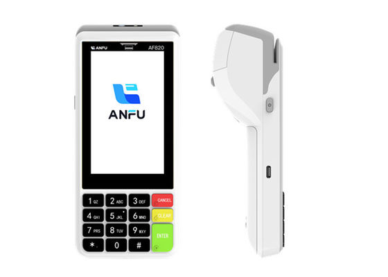 税務管理における4インチポリシー スマートハンドヘルドPOS AndroidPOSターミナル 58mm熱領収書プリンタ