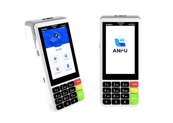 ANFU AF820 ハンドヘルド Android 13 POS Machine With Code Scanner 4G/ワイヤレス/WIFI ポータブルモバイル POSシステム